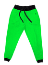 Neon Crushed Velvet Unisex Joggers Jogger Pant Electro Threads S Neon Green