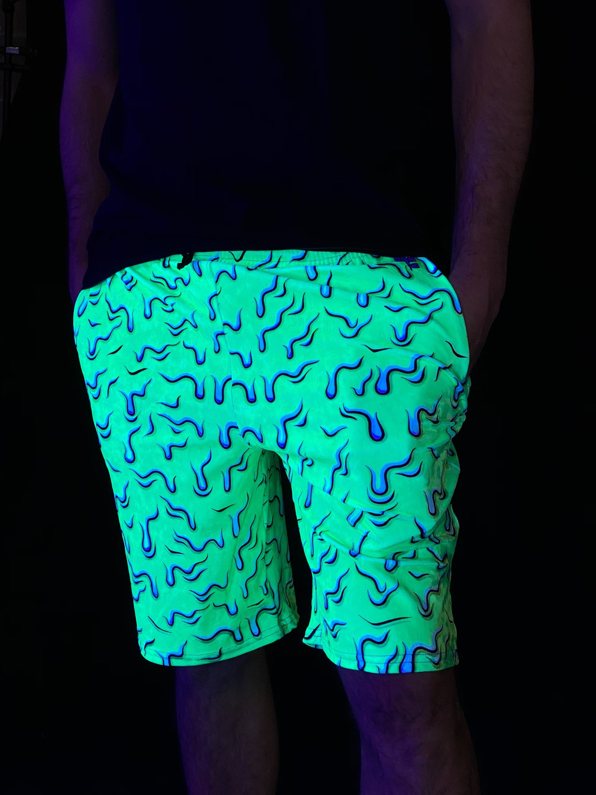 Neon Drippy (Pink) Shorts - Electro Threads