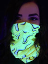 Neon Drip Gaitor Face Masks Electro Threads Neon Yellow