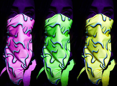 Neon Drip Gaitor Face Masks Electro Threads