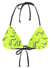 Neon Drippy (Green) Bikini Top Bikini Tops Electro Threads
