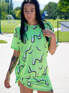 Neon Drippy (Green) Unisex Tall Tee Mens Tall Tee Mother Grime