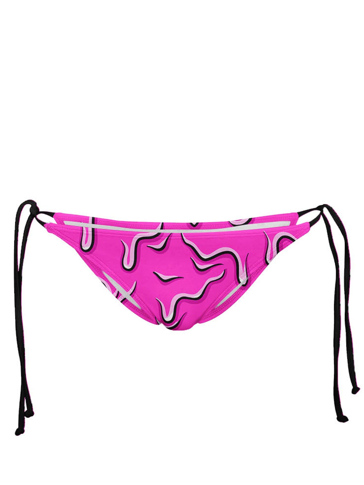 Neon Drippy (Pink) Bikini Bottom Bikini Bottoms Electro Threads 