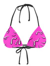 Neon Drippy (Pink) Bikini Top Bikini Tops Electro Threads