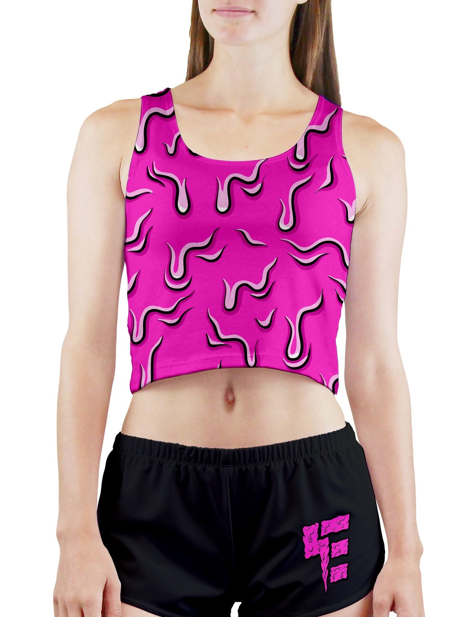 neon color crop tops