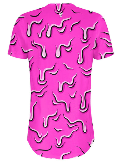 Neon Drippy (Pink) Tall Tee Mens Tall Tee Electro Threads