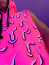 Neon Drippy (Pink) Unisex Sleevless Hoodie Sleeveless Hoodie Electro Threads
