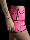 Neon Drippy (Pink) Yoga Shorts Yoga Shorts Mother Grime