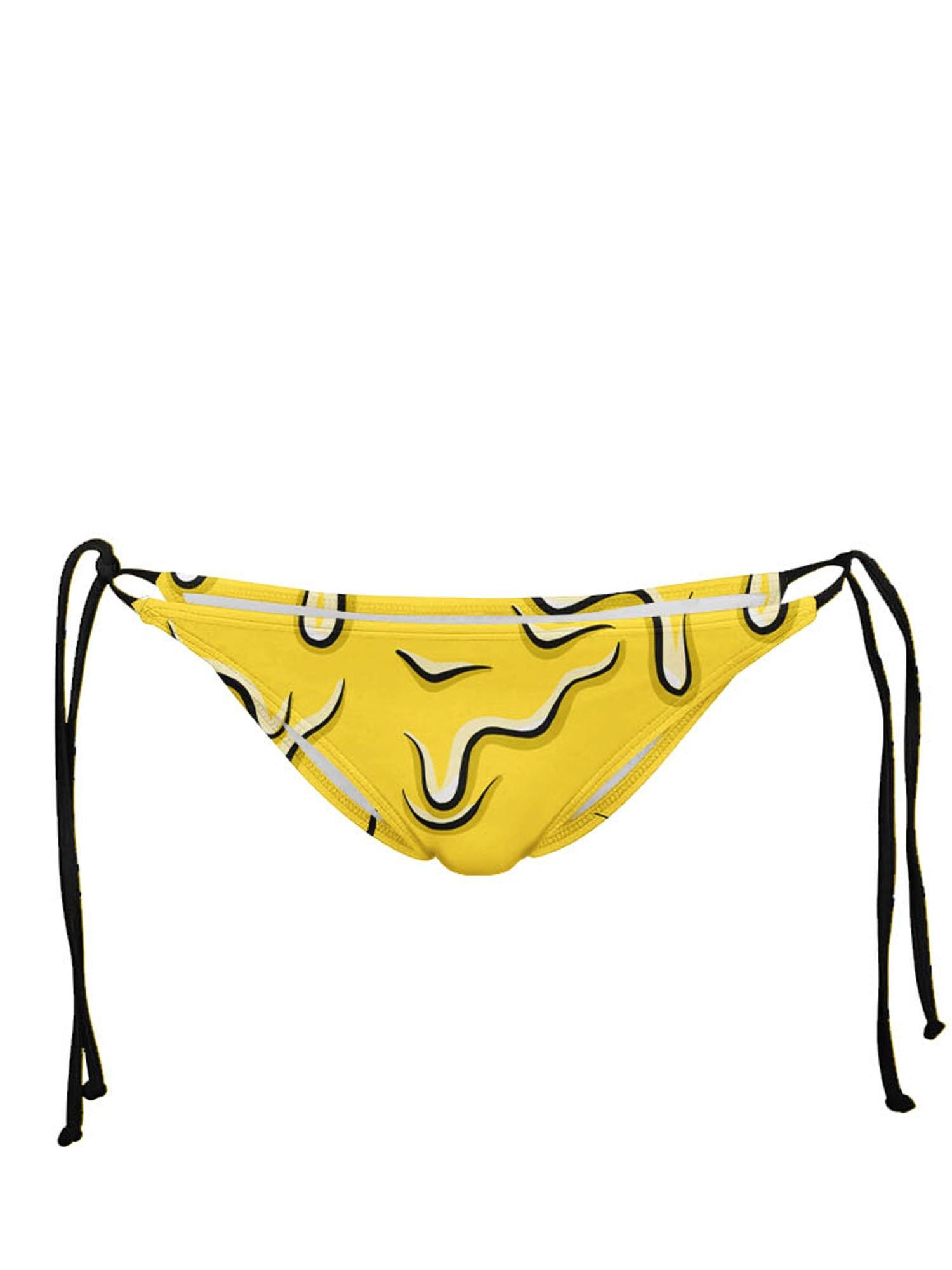 Neon Drippy (Yellow) Bikini Bottoms Bikini Bottoms Electro Threads 