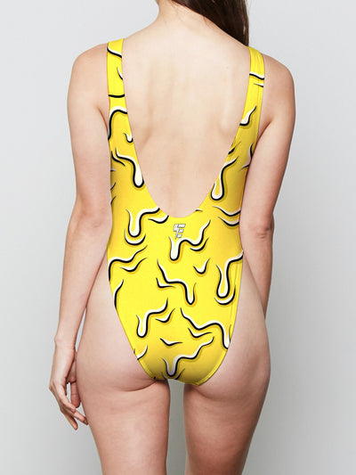 Neon Drippy (Yellow) Bodysuit Bodysuit Electro Threads