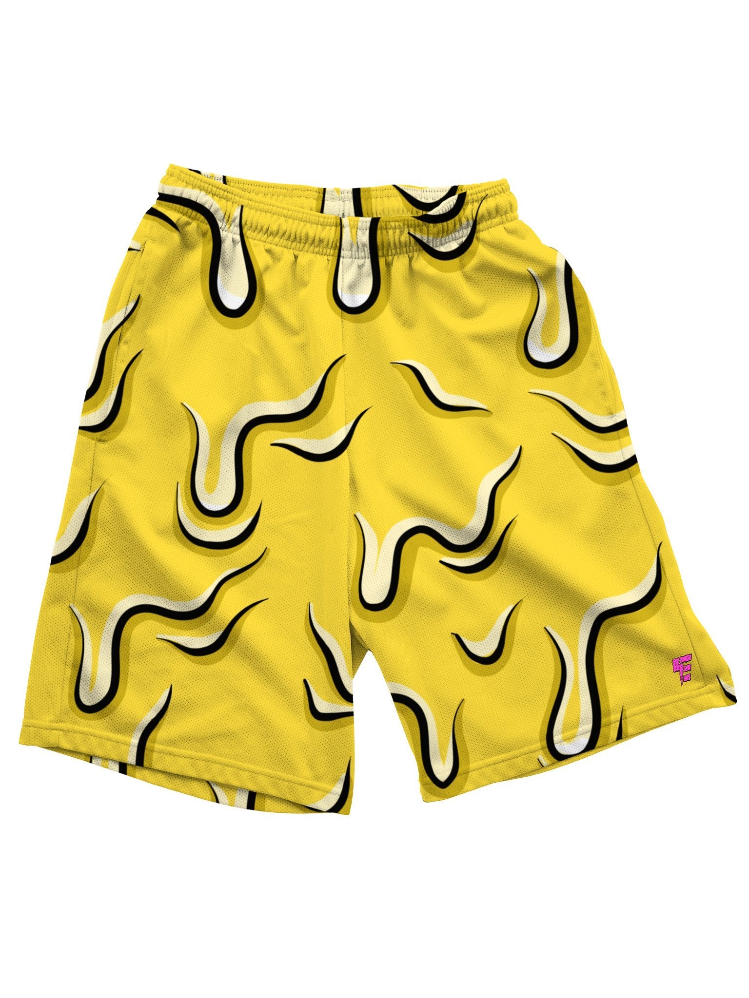 Neon Drippy (Yellow) Shorts - Electro Threads
