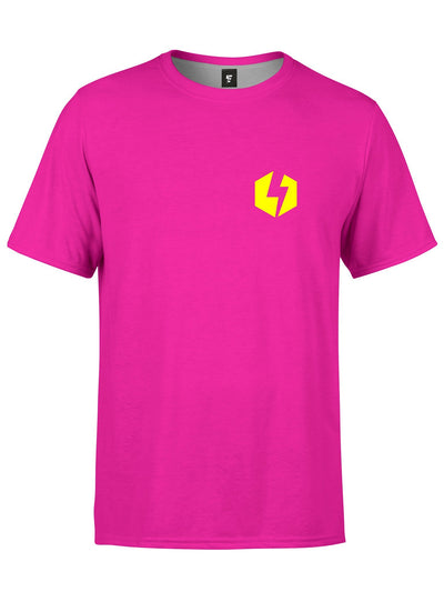 Neon Electro Bolt (Pink & Yellow) Unisex Crew T-Shirts Electro Threads