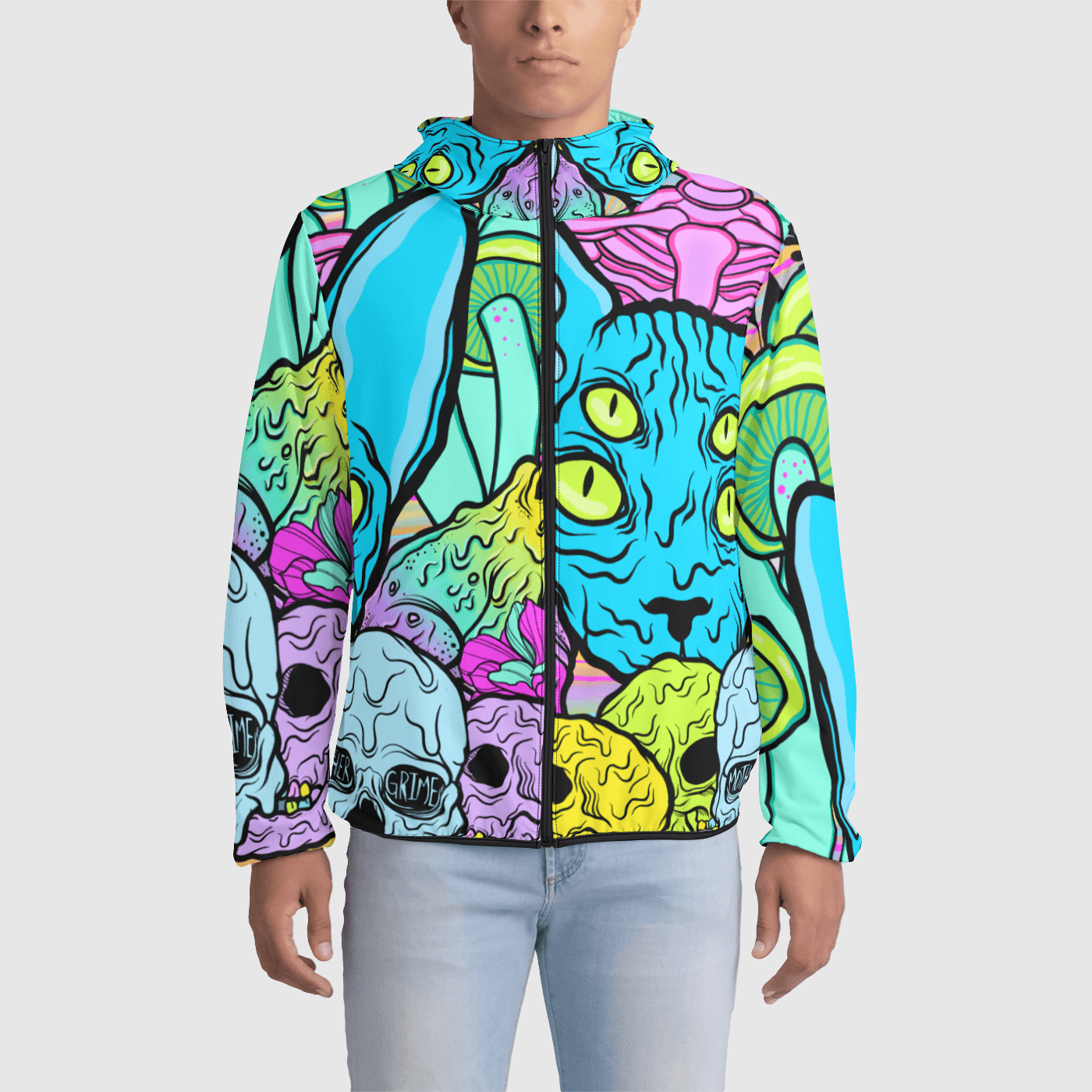 NEON ELECTROWEEN Mens Windbreaker Electro Threads