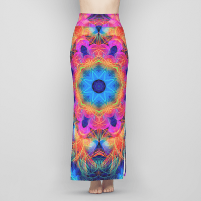 NEON ETHEREAL Maxi Skirt Electro Threads