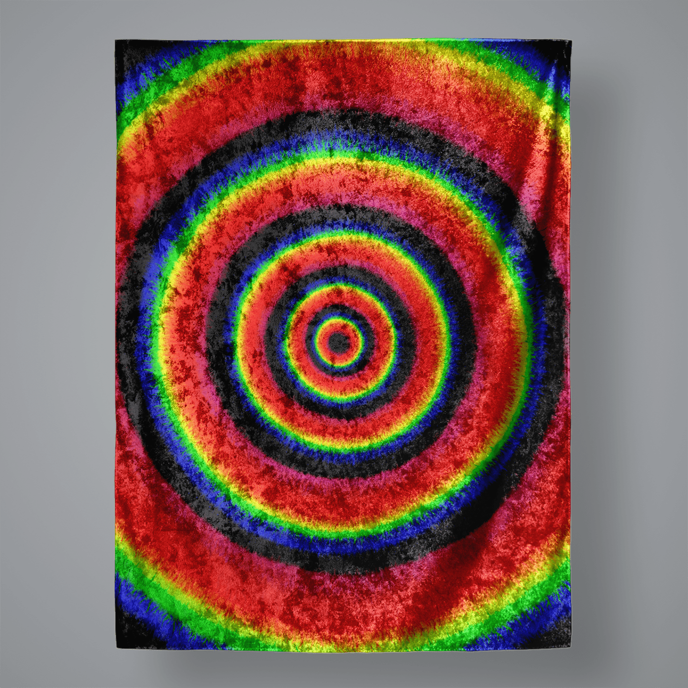 NEON EYE OF ETERNITY Large Velvet Wall Tapestry 60x80 Electro Threads 