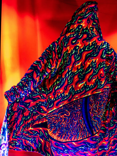 Neon Rainbow Tie Dye Affinity Cloak - Electro Threads