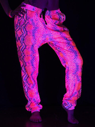 Neon Festival Snakeskin Unisex Joggers Jogger Pant Electro Threads