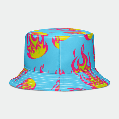 NEON FIRE Bucket Hat Electro Threads
