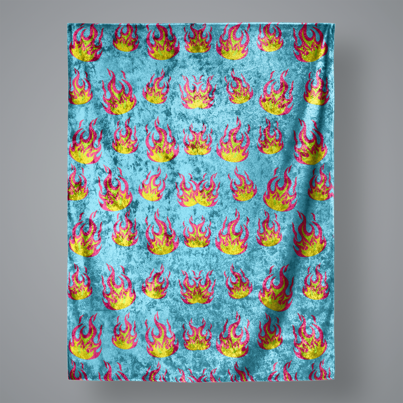 NEON FIRE Large Velvet Wall Tapestry Electro Threads 