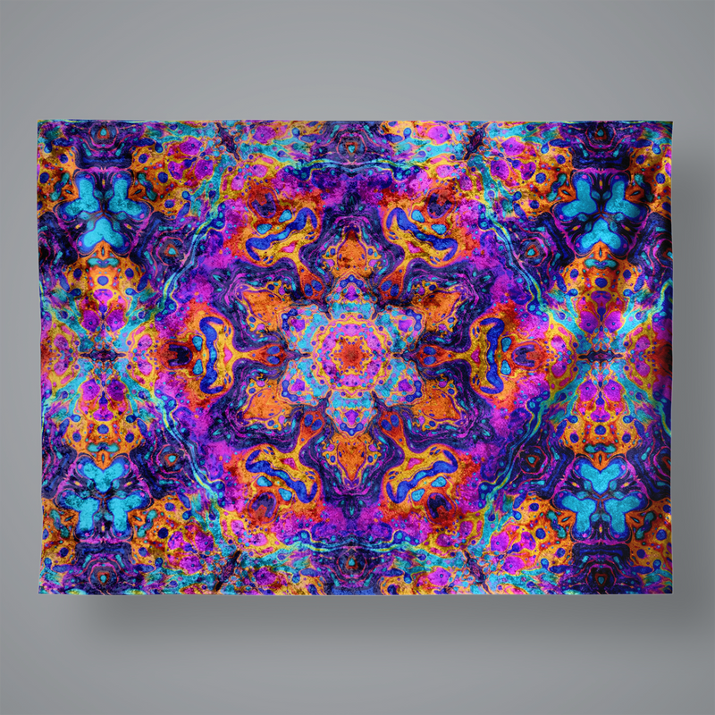 NEON FLOW FLOWER TapestrY Electro Threads 