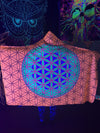 Neon Flower of Life Hooded Blanket Hooded Blanket Electro Threads