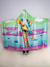 Neon Giraffe Hooded Blanket Hooded Blanket Electro Threads
