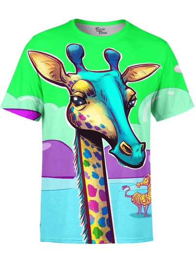 Neon Giraffe Unisex Crew T-Shirts T6
