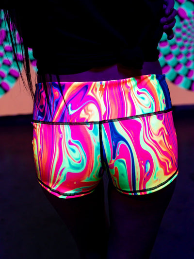 Neon Nuclear Yoga Shorts Yoga Shorts Electro Threads
