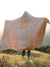 Neon Orange Lotus Mandala Hooded Blanket Hooded Blanket Electro Threads 