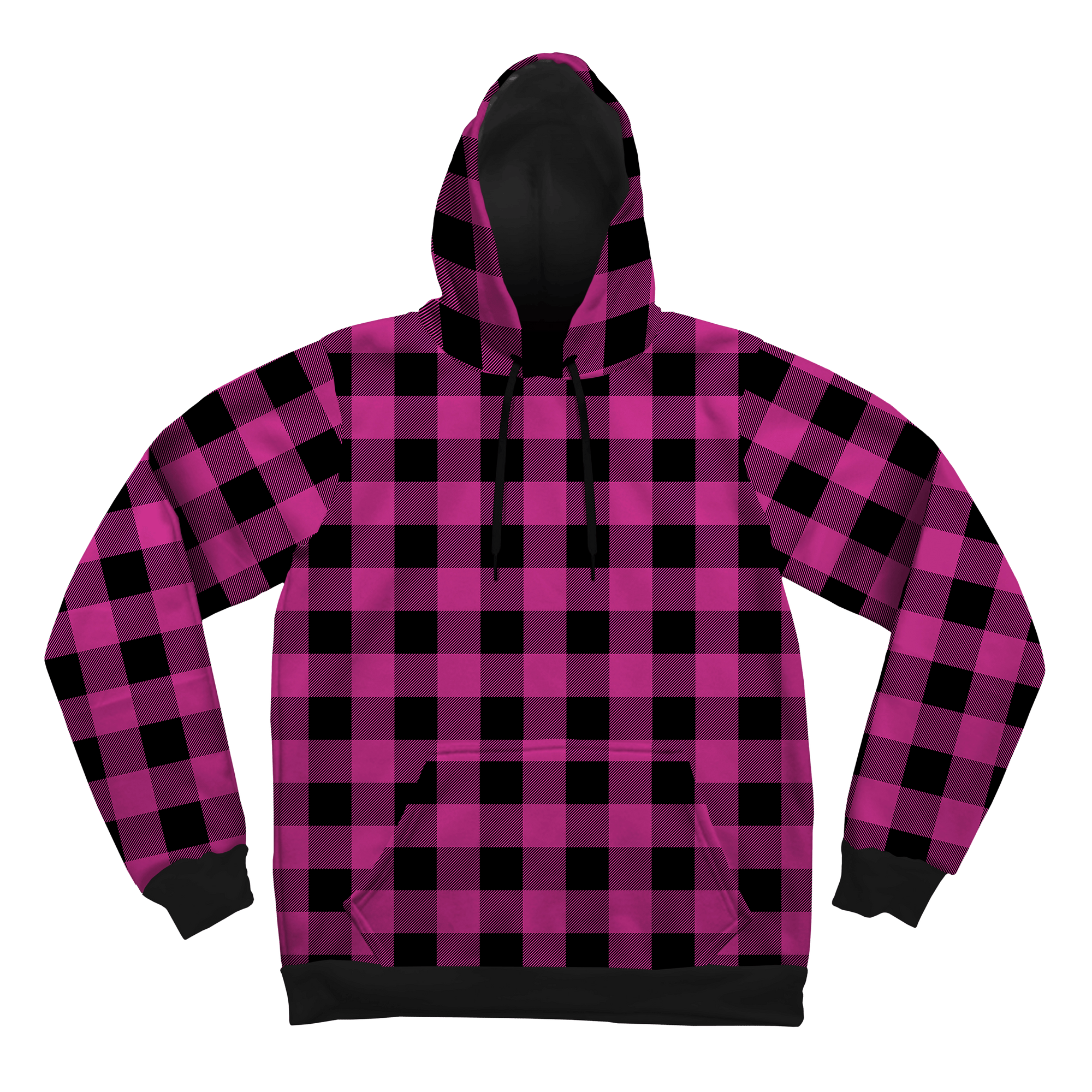 Pink top plaid hoodie