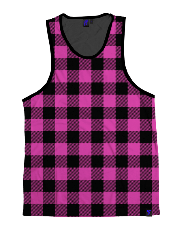 Future Collective Women's Plaid Camisole Tank Top - Pink/Black XL
