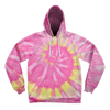 Neon Pink Tie-Dye Unisex Hoodie Pullover Hoodies Electro Threads
