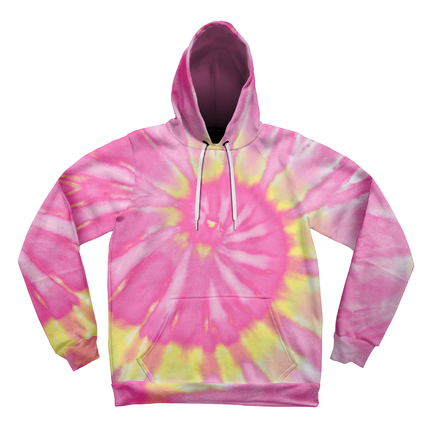 Neon Pink Tie Dye Unisex Hoodie Electro Threads