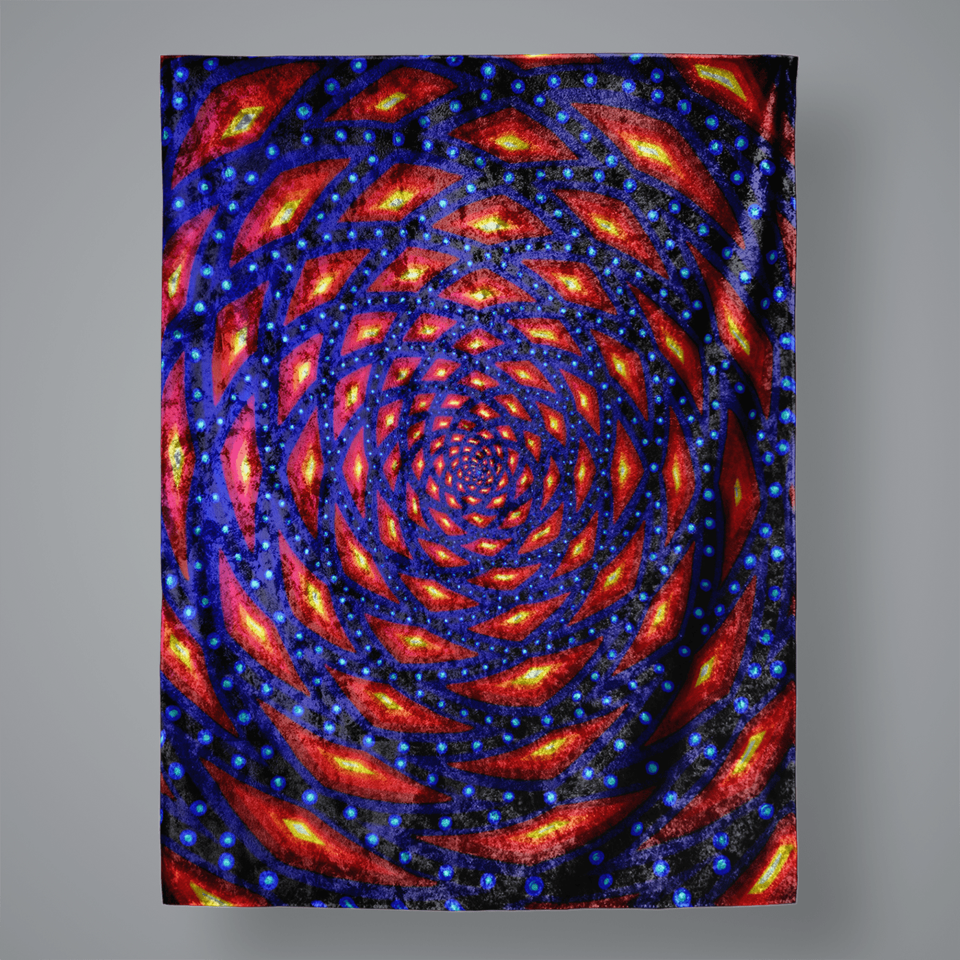 NEON PORTAL TO ANOTHER DIMENSI Large Velvet Wall Tapestry 60x80 Electro Threads 