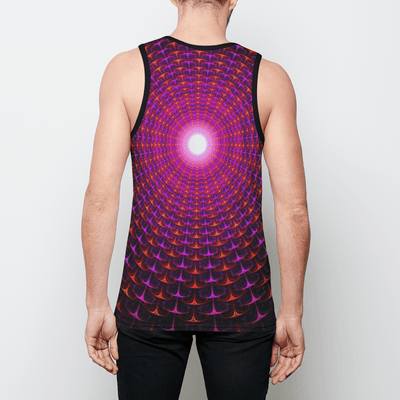 NEON PSYCHOFIELD warm Mens Binded Tank Top Electro Threads
