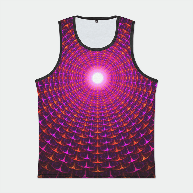 NEON PSYCHOFIELD warm Mens Binded Tank Top Electro Threads 