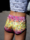 Neon Rainbow Space Retro Shorts Women's Shorts Electro Threads