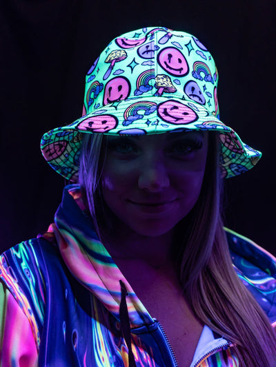 Neon Smile City Bucket Hat Bucket Hats Electro Threads