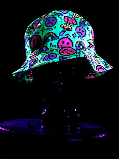 Neon Smile City Bucket Hat Electro Threads