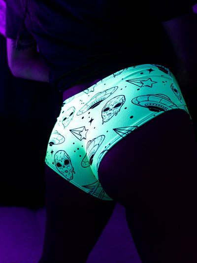 Neon Space Drip (Green) Booty Shorts Booty Shorts Electro Threads