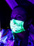 Neon Space Drip (Green) Face Mask Face Masks Electro Threads 
