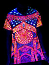 Neon Temple Of Light Unisex Crew T-Shirts Electro Threads