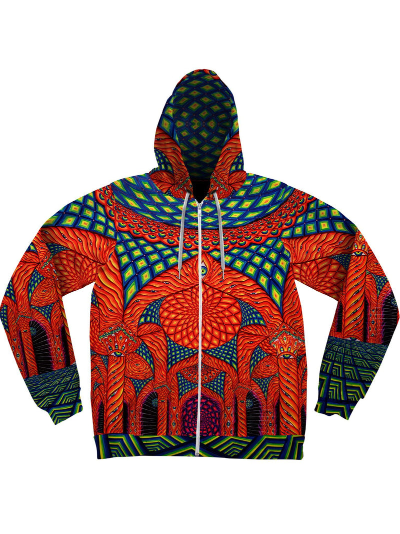 Neon Temple Of Light Unisex Hoodie Pullover Hoodies Electro Threads 