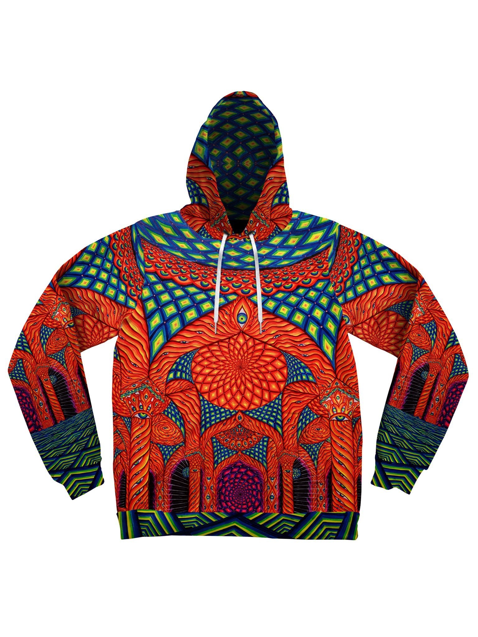 Neon Temple Of Light Unisex Hoodie Pullover Hoodies Electro Threads 