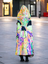 Neon Trippy Skull Hooded Blanket Hooded Blanket Electro Threads
