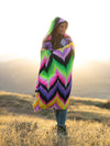 Neon Vibe Up Hooded Blanket Hooded Blanket Electro Threads