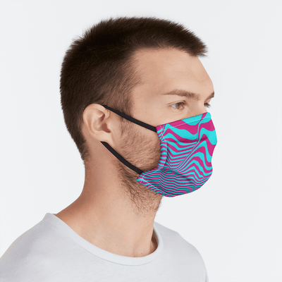 NEON WAVY Face Mask Electro Threads