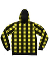 Neon Yellow Black Plaid Pullover Hoodies Electro Threads