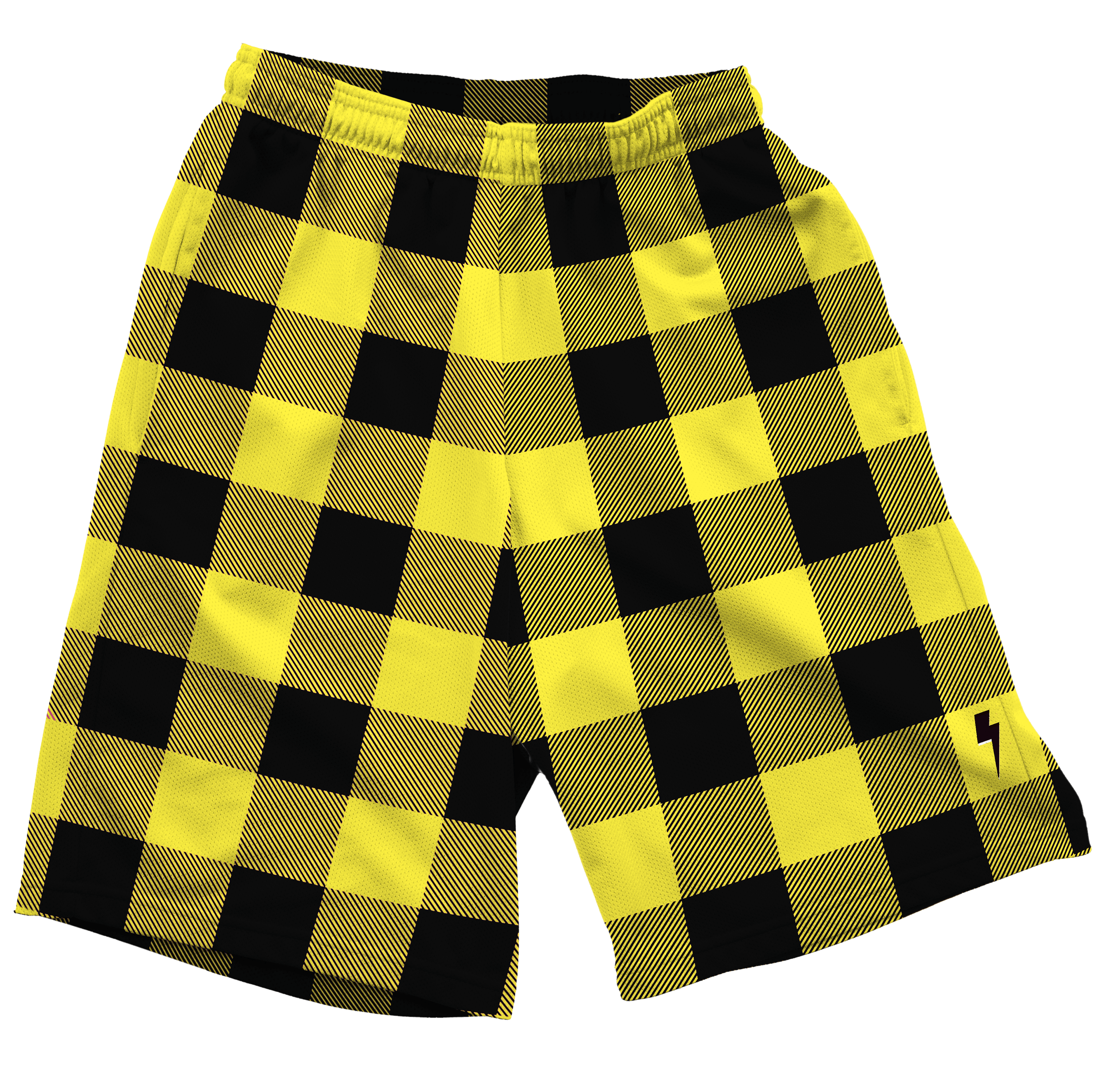 Mens yellow 2025 plaid shorts