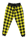 Neon Yellow Black Plaid Unisex Joggers Jogger Pant T6